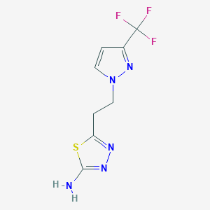 5-{2-[3-(Trifluoromethyl)-1H-pyrazol-1-yl]ethyl}-1,3,4-thiadiazol-2-amine