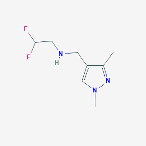 N-[(1,3-dimethyl-1H-pyrazol-4-yl)methyl]-2,2-difluoroethanamine