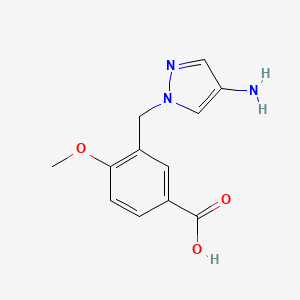 3-[(4-amino-1H-pyrazol-1-yl)methyl]-4-methoxybenzoic acid