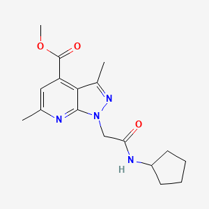 methyl 1-[2-(cyclopentylamino)-2-oxoethyl]-3,6-dimethyl-1H-pyrazolo[3,4-b]pyridine-4-carboxylate