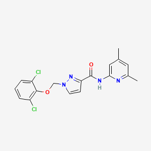 1-[(2,6-dichlorophenoxy)methyl]-N-(4,6-dimethylpyridin-2-yl)-1H-pyrazole-3-carboxamide