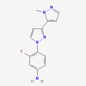 3-Fluoro-4-(2'-methyl-1H,2'H-3,3'-bipyrazol-1-yl)aniline