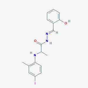 N'~1~-[(E)-1-(2-Hydroxyphenyl)methylidene]-2-(4-iodo-2-methylanilino)propanohydrazide