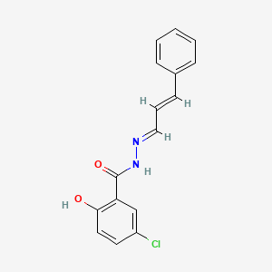 5-chloro-2-hydroxy-N'-[(1E,2E)-3-phenylprop-2-en-1-ylidene]benzohydrazide