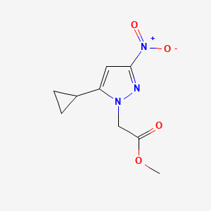 methyl (5-cyclopropyl-3-nitro-1H-pyrazol-1-yl)acetate