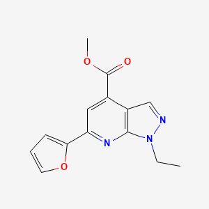 methyl 1-ethyl-6-(furan-2-yl)-1H-pyrazolo[3,4-b]pyridine-4-carboxylate