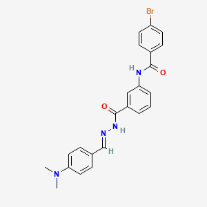 4-bromo-N-[3-({(2E)-2-[4-(dimethylamino)benzylidene]hydrazinyl}carbonyl)phenyl]benzamide