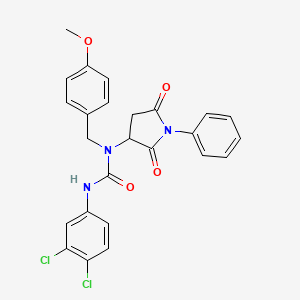 3-(3,4-Dichlorophenyl)-1-(2,5-dioxo-1-phenylpyrrolidin-3-yl)-1-(4-methoxybenzyl)urea