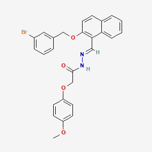 N'-[(E)-{2-[(3-bromobenzyl)oxy]naphthalen-1-yl}methylidene]-2-(4-methoxyphenoxy)acetohydrazide