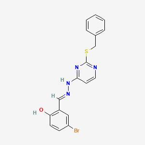 2-[(E)-{2-[2-(benzylsulfanyl)pyrimidin-4-yl]hydrazinylidene}methyl]-4-bromophenol