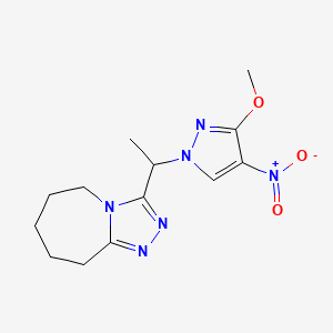 3-[1-(3-methoxy-4-nitro-1H-pyrazol-1-yl)ethyl]-6,7,8,9-tetrahydro-5H-[1,2,4]triazolo[4,3-a]azepine