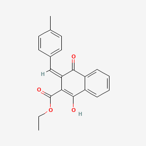 ethyl (3Z)-1-hydroxy-3-(4-methylbenzylidene)-4-oxo-3,4-dihydronaphthalene-2-carboxylate