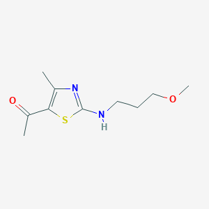 1-{2-[(3-Methoxypropyl)amino]-4-methyl-1,3-thiazol-5-yl}ethanone