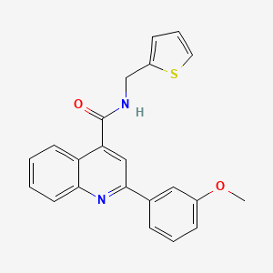 2-(3-methoxyphenyl)-N-(thiophen-2-ylmethyl)quinoline-4-carboxamide