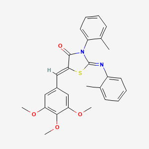 (2Z,5Z)-3-(2-methylphenyl)-2-[(2-methylphenyl)imino]-5-(3,4,5-trimethoxybenzylidene)-1,3-thiazolidin-4-one