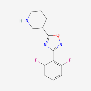 3-(2,6-Difluorophenyl)-5-(piperidin-3-yl)-1,2,4-oxadiazole