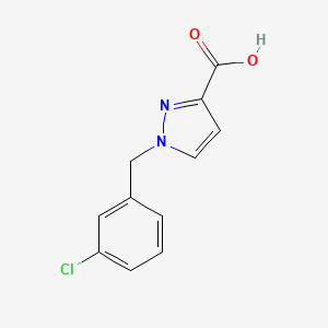 molecular formula C11H9ClN2O2 B10908700 1-(3-Chlorobenzyl)-1H-pyrazole-3-carboxylic acid 