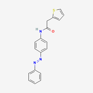 (E)-N-(4-(phenyldiazenyl)phenyl)-2-(thiophen-2-yl)acetamide