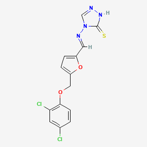 4-{[(E)-{5-[(2,4-dichlorophenoxy)methyl]furan-2-yl}methylidene]amino}-4H-1,2,4-triazole-3-thiol