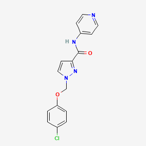 1-[(4-chlorophenoxy)methyl]-N-(pyridin-4-yl)-1H-pyrazole-3-carboxamide