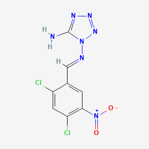 N~1~-[(E)-(2,4-dichloro-5-nitrophenyl)methylidene]-1H-tetrazole-1,5-diamine