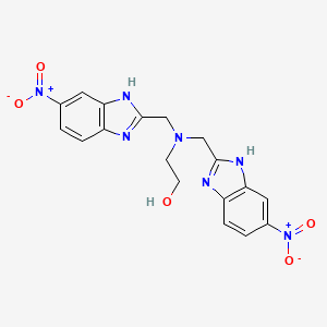 2-{bis[(5-nitro-1H-benzimidazol-2-yl)methyl]amino}ethanol