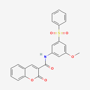 N-[3-methoxy-5-(phenylsulfonyl)phenyl]-2-oxo-2H-chromene-3-carboxamide