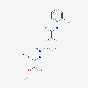 ethyl (2E)-(2-{3-[(2-chlorophenyl)carbamoyl]phenyl}hydrazinylidene)(cyano)ethanoate