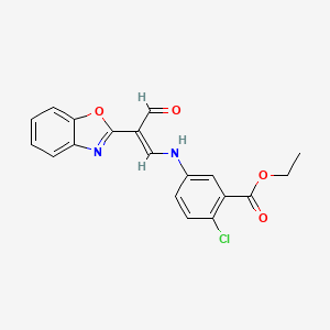 molecular formula C19H15ClN2O4 B10908795 ethyl 5-{[(1Z)-2-(1,3-benzoxazol-2-yl)-3-oxoprop-1-en-1-yl]amino}-2-chlorobenzoate 