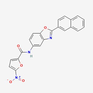 N-[2-(naphthalen-2-yl)-1,3-benzoxazol-5-yl]-5-nitrofuran-2-carboxamide