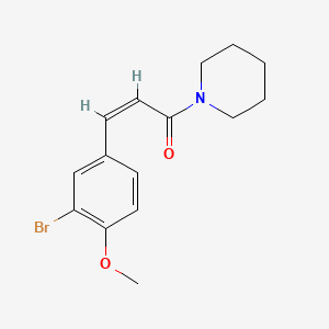 molecular formula C15H18BrNO2 B10908821 (2Z)-3-(3-bromo-4-methoxyphenyl)-1-(piperidin-1-yl)prop-2-en-1-one 