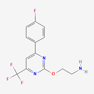 2-[4-(4-Fluorophenyl)-6-(trifluoromethyl)pyrimidin-2-yloxy]ethylamine