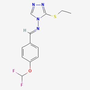 N-{(E)-[4-(difluoromethoxy)phenyl]methylidene}-3-(ethylsulfanyl)-4H-1,2,4-triazol-4-amine