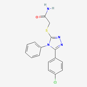 2-{[5-(4-chlorophenyl)-4-phenyl-4H-1,2,4-triazol-3-yl]sulfanyl}acetamide