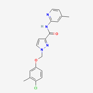 1-[(4-chloro-3-methylphenoxy)methyl]-N-(4-methylpyridin-2-yl)-1H-pyrazole-3-carboxamide