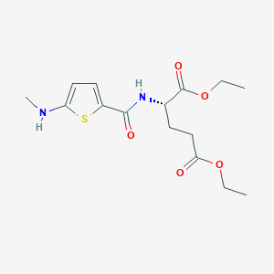 molecular formula C15H22N2O5S B109091 (S)-二乙基 2-(5-(甲基氨基)噻吩-2-甲酰胺)戊二酸二酯 CAS No. 112889-02-8
