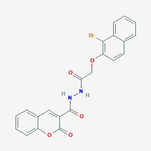 N'-{[(1-bromonaphthalen-2-yl)oxy]acetyl}-2-oxo-2H-chromene-3-carbohydrazide