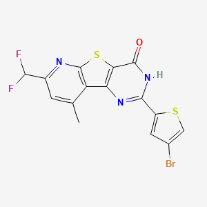 4-(4-bromothiophen-2-yl)-11-(difluoromethyl)-13-methyl-8-thia-3,5,10-triazatricyclo[7.4.0.02,7]trideca-1(9),2(7),3,10,12-pentaen-6-one