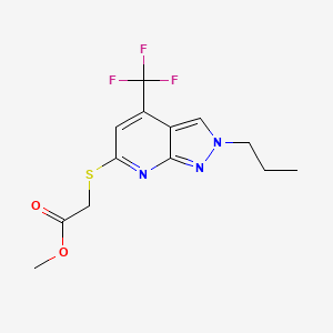 Methyl 2-((2-propyl-4-(trifluoromethyl)-2H-pyrazolo[3,4-b]pyridin-6-yl)thio)acetate