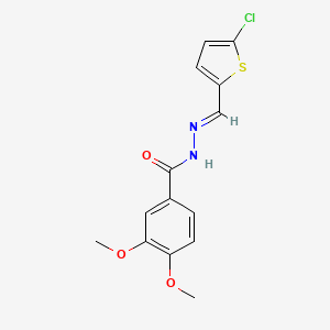 N'-[(E)-(5-chlorothiophen-2-yl)methylidene]-3,4-dimethoxybenzohydrazide