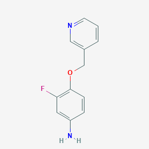 molecular formula C12H11FN2O B10909239 3-Fluoro-4-(pyridin-3-ylmethoxy)aniline 