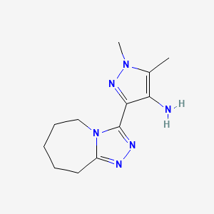 1,5-dimethyl-3-(6,7,8,9-tetrahydro-5H-[1,2,4]triazolo[4,3-a]azepin-3-yl)-1H-pyrazol-4-amine