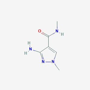 molecular formula C6H10N4O B10909273 3-amino-N,1-dimethyl-1H-pyrazole-4-carboxamide 