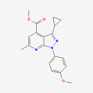 methyl 3-cyclopropyl-1-(4-methoxyphenyl)-6-methyl-1H-pyrazolo[3,4-b]pyridine-4-carboxylate