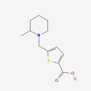 5-[(2-Methylpiperidin-1-yl)methyl]thiophene-2-carboxylic acid