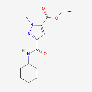 ethyl 3-(cyclohexylcarbamoyl)-1-methyl-1H-pyrazole-5-carboxylate