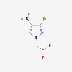 molecular formula C5H6BrF2N3 B10909341 3-bromo-1-(2,2-difluoroethyl)-1H-pyrazol-4-amine 