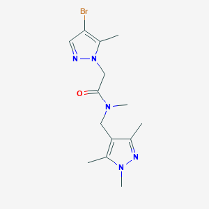 2-(4-bromo-5-methyl-1H-pyrazol-1-yl)-N-methyl-N-[(1,3,5-trimethyl-1H-pyrazol-4-yl)methyl]acetamide