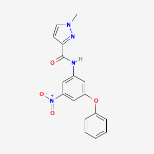 molecular formula C17H14N4O4 B10909397 1-methyl-N-(3-nitro-5-phenoxyphenyl)-1H-pyrazole-3-carboxamide 