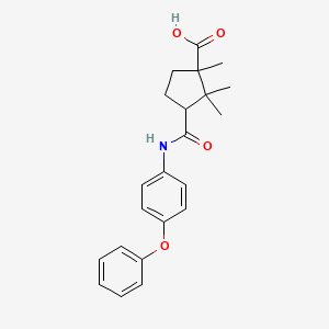 1,2,2-Trimethyl-3-[(4-phenoxyphenyl)carbamoyl]cyclopentanecarboxylic acid